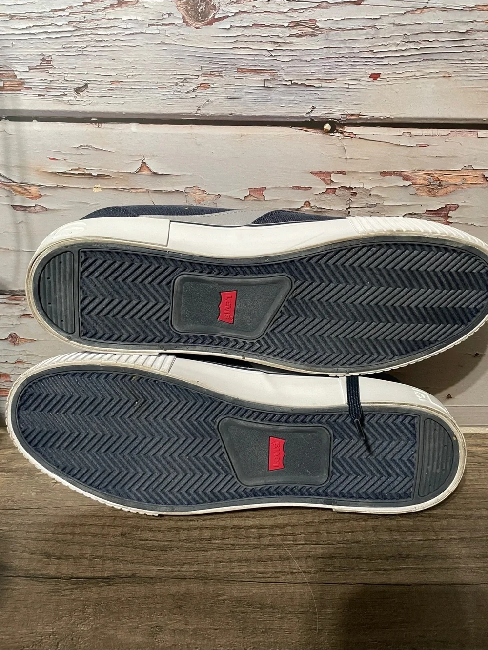 Levi's Men's Navy and gray Low-Top Canvas Sneakers